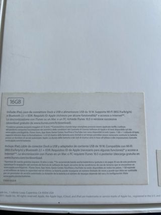 iPad 2 Wifi 16GB Blanco para reparar o piezas.