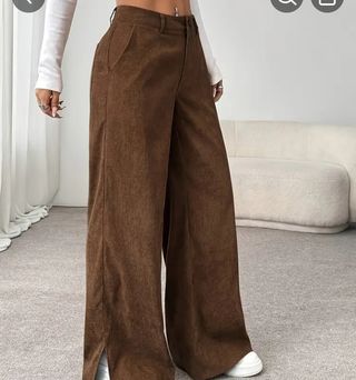 Pantalones anchos marrones