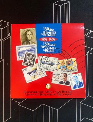 Bélgica 1999 Monedas y Sello cobre