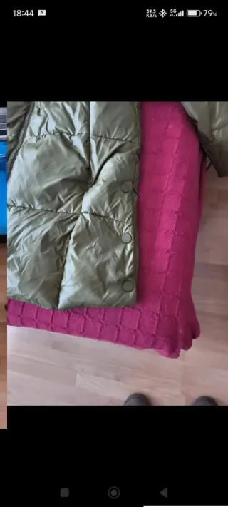 Chaqueta Cortefiel plumas verde mujer