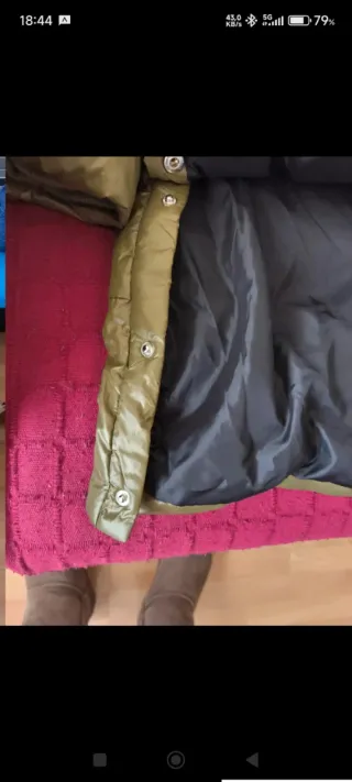 Chaqueta Cortefiel plumas verde mujer