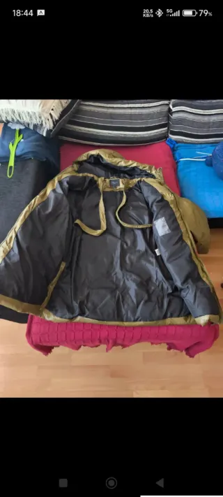 Chaqueta Cortefiel plumas verde mujer