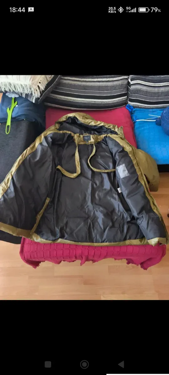 Chaqueta Cortefiel plumas verde mujer