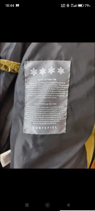 Chaqueta Cortefiel plumas verde mujer