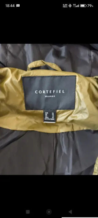 Chaqueta Cortefiel plumas verde mujer