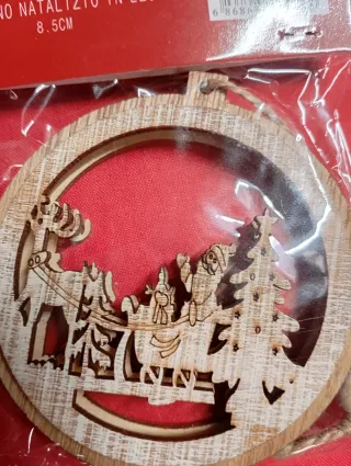 Addobbi Natale Legno Scena Natalizia