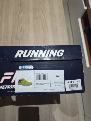 Zapatillas Fila Talla 40 Verde y Negro