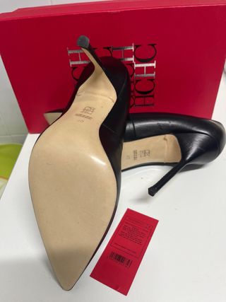 Zapatos tacón Carolina Herrera Negro Rojo T40