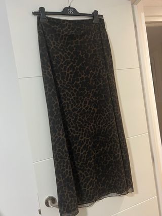 Falda larga gasa animal print
