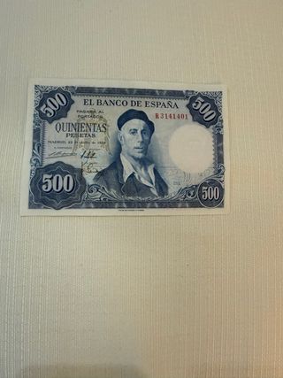 Billete 500 Pesetas 1954 Zuloaga S/C-