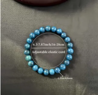 Pulsera Apatita Azul Hecha a Mano sincroniza paz