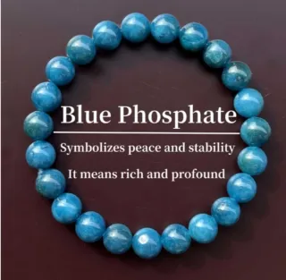 Pulsera Apatita Azul Hecha a Mano sincroniza paz
