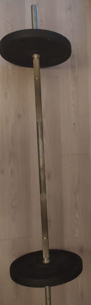 Barra de pesas con discos