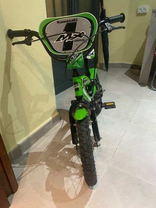 Bicicleta Infantil Kawasaki BMX Verde,