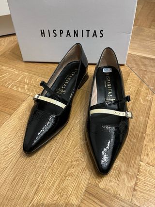 Manoletinas Hispanitas negras charol