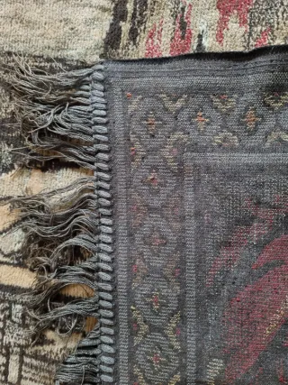 Tapiz de seda. Alfombra. Mercado persa. 188 x 132