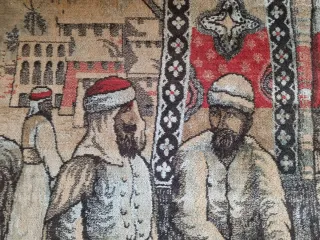 Tapiz de seda. Alfombra. Mercado persa. 188 x 132