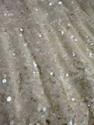 Vestido de fiesta lentejuelas blanco