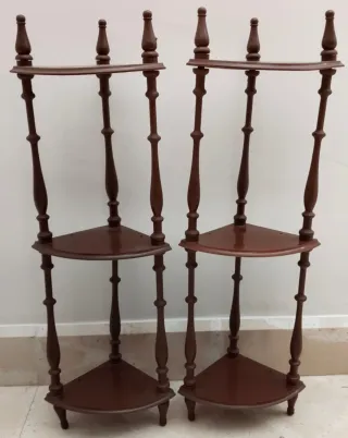 Estantería Rinconera, Platico, Marrón Oscuro.