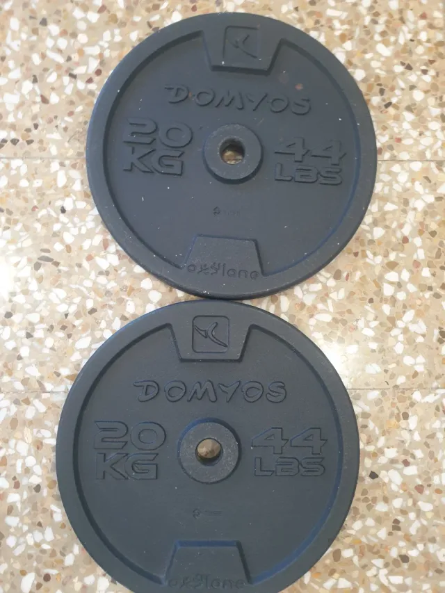 Discos Pesas Domyos 20 KG (44 Lbs) - 2 Unidades