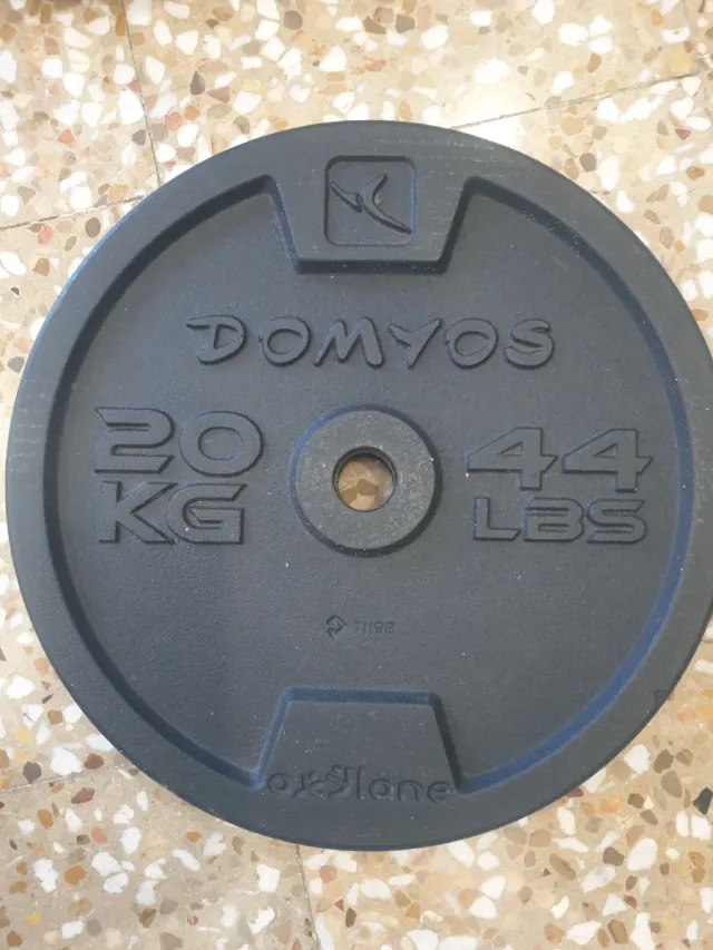 Discos Pesas Domyos 20 KG (44 Lbs) - 2 Unidades