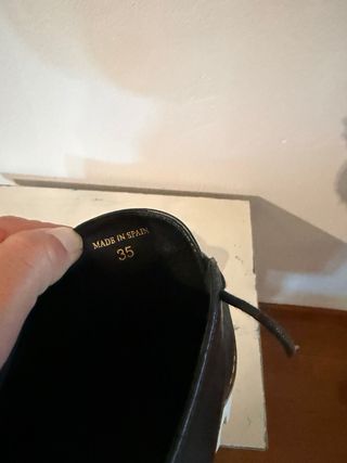 Zapatos negros de cordones con plataforma