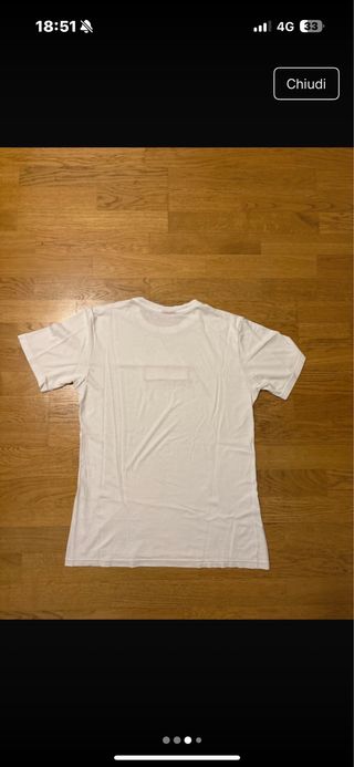 T-shirt Supreme bianca logo rosso