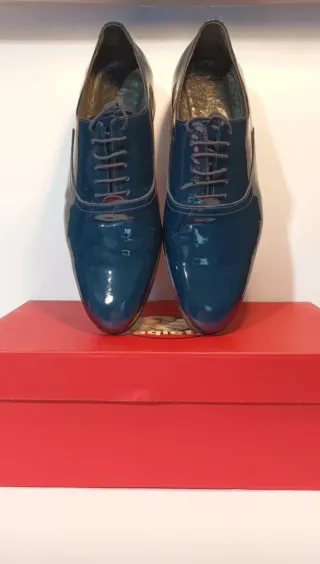 Zapatos de vestir charol azul