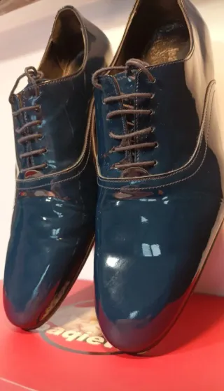 Zapatos de vestir charol azul