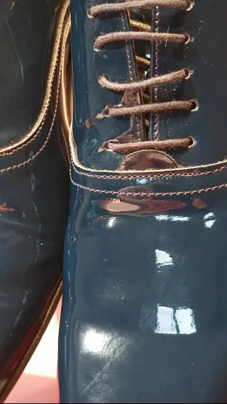 Zapatos de vestir charol azul