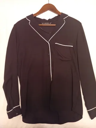 Camisa negra Zara Talla M