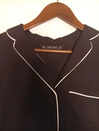 Camisa negra Zara Talla M