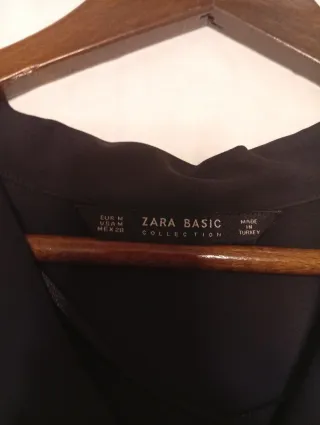 Camisa negra Zara Talla M