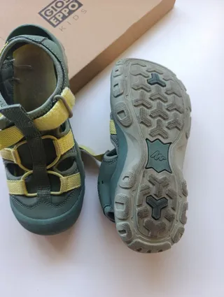 Sandalias niño Giossepo verde y amarillo