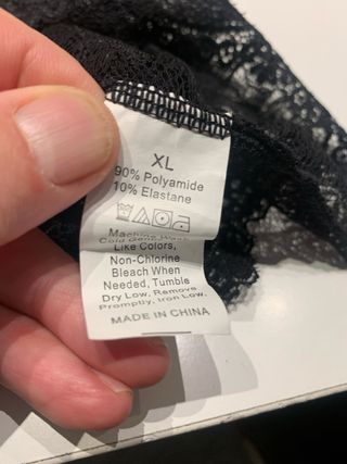 Camisola encaje negro talla XL