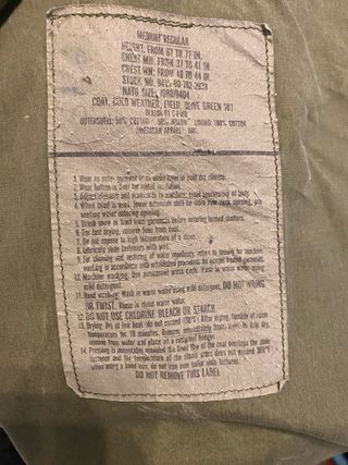 Chaqueta Militar Verde Oliva