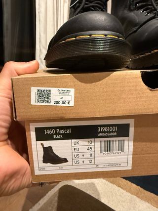 Botas Dr Martens Pascal 1460 Talla 45