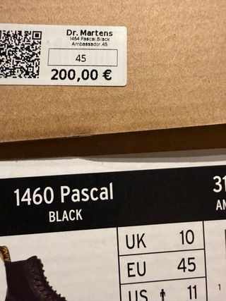 Botas Dr Martens Pascal 1460 Talla 45