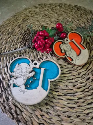 Adornos Navidad Stitch y Winnie Pooh