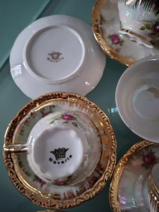 Set Tazze Caffè Bavaria Madreperla Oro