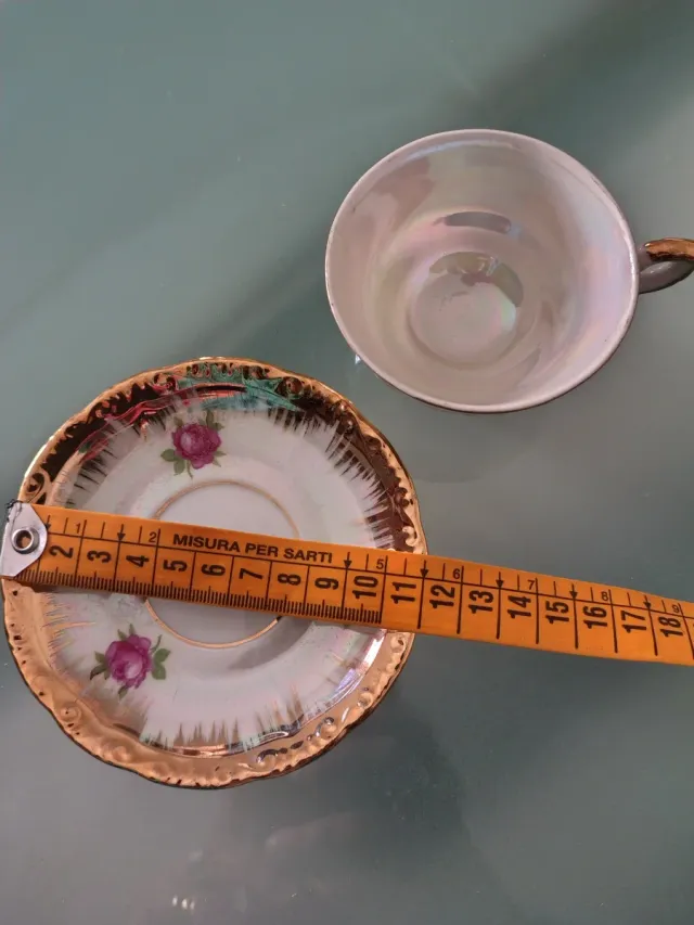 Set Tazze Caffè Bavaria Madreperla Oro