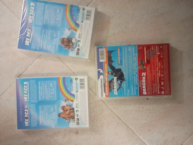 Lote 6 Películas DVD Ice Age y Dragón