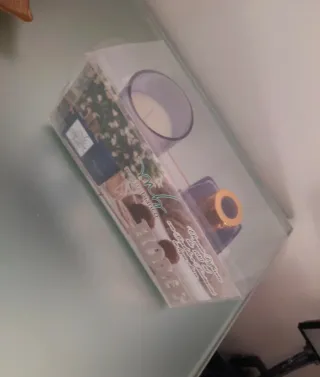 Profumatore e candela set oro viola