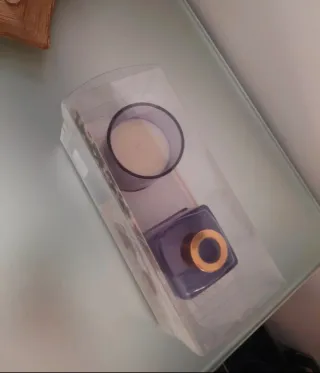 Profumatore e candela set oro viola