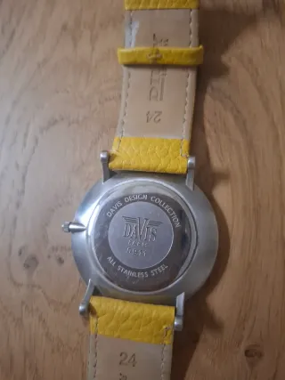 Reloj Davis Amarillo y Plateado
