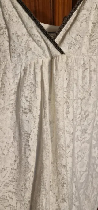 Vestido blanco calado verano