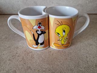 2 tazze warner bros tweety e gatto silvestro
