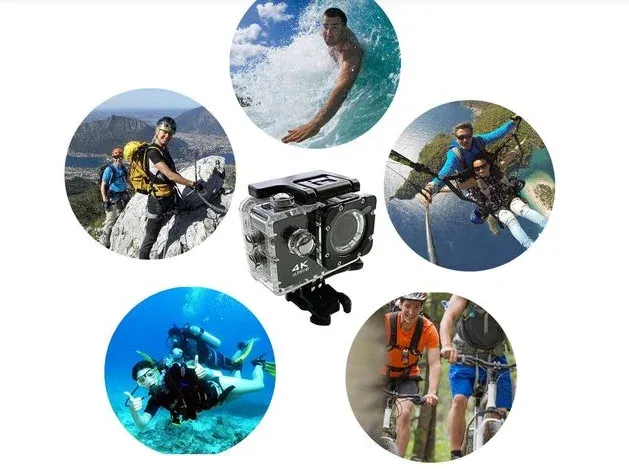 Cámara Deportiva 4K WiFi Acuática. NUEVA