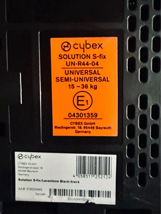 Silla coche Cybex Solution S-Fix