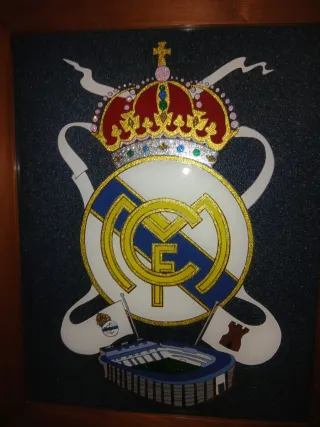Escudo Real Madrid con Marco cuadro de espejo
